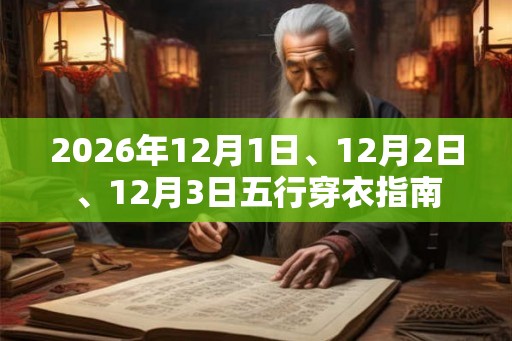 2026年12月1日、12月2日、12月3日五行穿衣指南 2026年12月1日、12月2日、12月3日五行穿衣指南