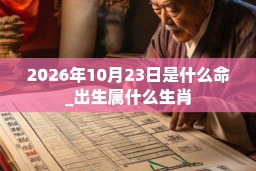 2026年10月23日是什么命_出生属什么生肖