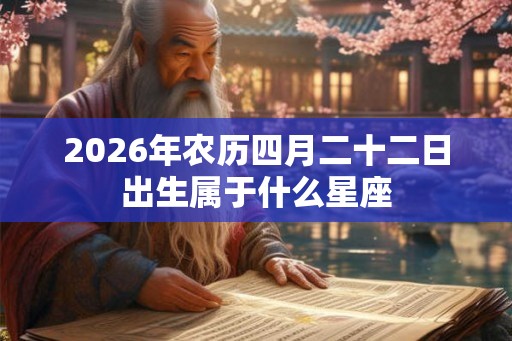 2026年农历四月二十二日出生属于什么星座