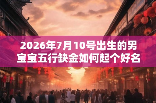 2026年7月10号出生的男宝宝五行缺金如何起个好名字