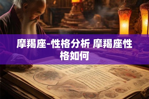 摩羯座-性格分析 摩羯座性格如何
