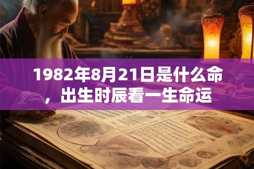 1982年8月21日是什么命，出生时辰看一生命运