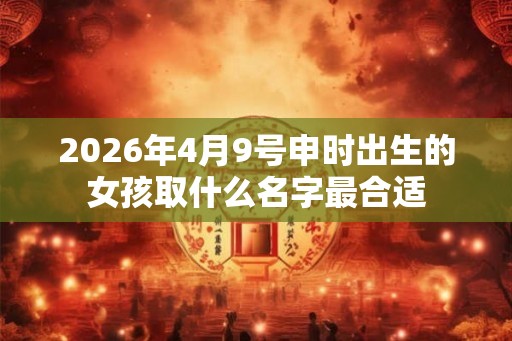 2026年4月9号申时出生的女孩取什么名字最合适
