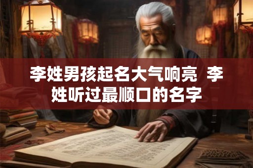 李姓男孩起名大气响亮  李姓听过最顺口的名字