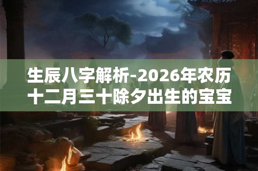 生辰八字解析-2026年农历十二月三十除夕出生的宝宝好不好