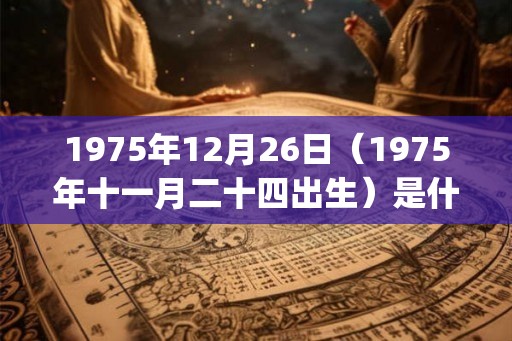 1975年12月26日（1975年十一月二十四出生）是什么命_命运如何