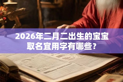 2026年二月二出生的宝宝取名宜用字有哪些？