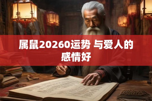属鼠20260运势 与爱人的感情好