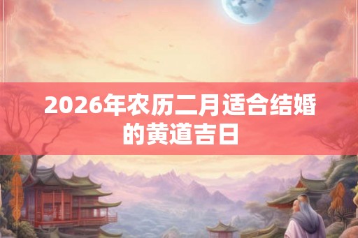 2026年农历二月适合结婚的黄道吉日