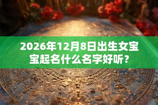 2026年12月8日出生女宝宝起名什么名字好听？