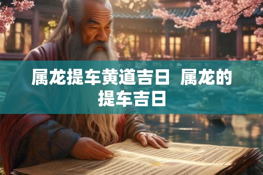 属龙提车黄道吉日 属龙的提车吉日 属龙提车黄道吉日 属龙的提车吉日