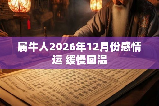 属牛人2026年12月份感情运 缓慢回温
