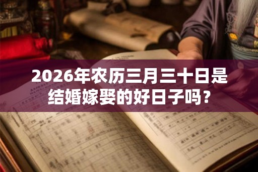 2026年农历三月三十日是结婚嫁娶的好日子吗？
