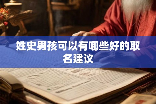 姓史男孩可以有哪些好的取名建议