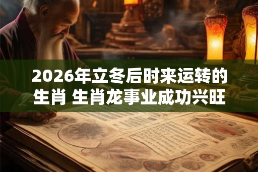 2026年立冬后时来运转的生肖 生肖龙事业成功兴旺