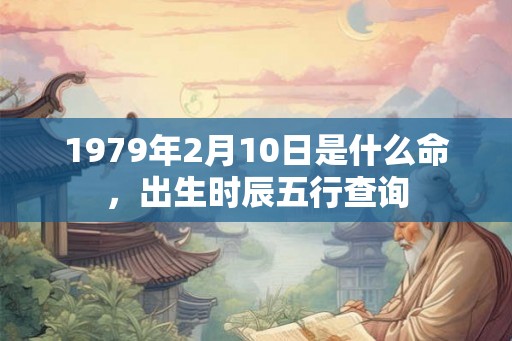 1979年2月10日是什么命，出生时辰五行查询