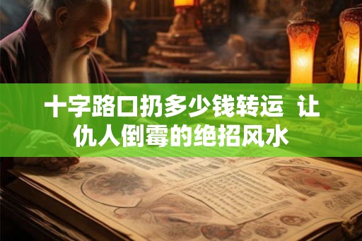 十字路口扔多少钱转运  让仇人倒霉的绝招风水