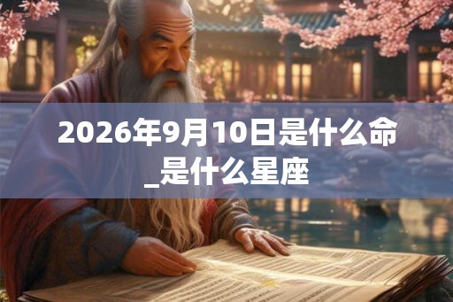 2026年9月10日是什么命_是什么星座