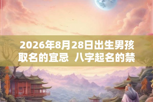 2026年8月28日出生男孩取名的宜忌  八字起名的禁忌