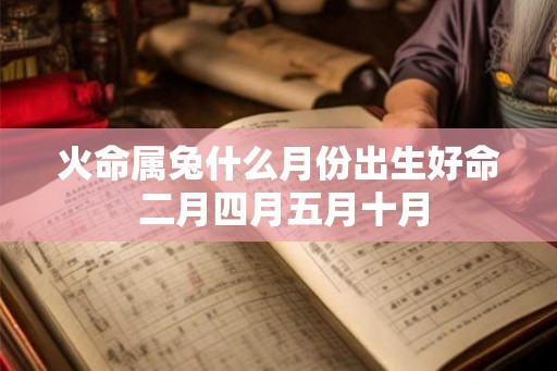 火命属兔什么月份出生好命 二月四月五月十月
