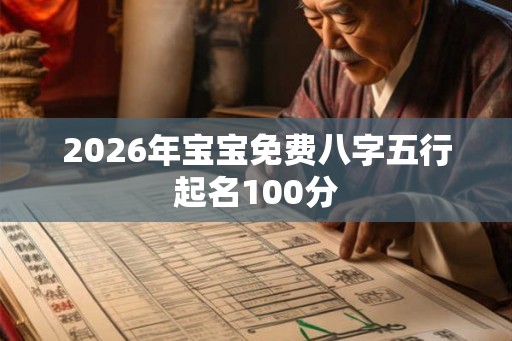 2026年宝宝免费八字五行起名100分