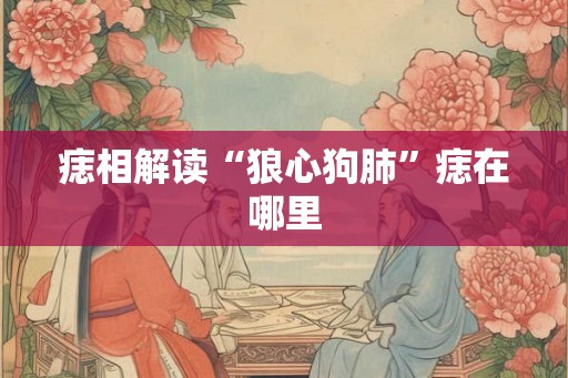 痣相解读“狼心狗肺”痣在哪里