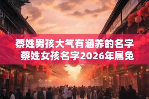 蔡姓男孩大气有涵养的名字  蔡姓女孩名字2026年属兔
