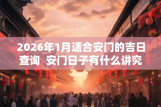 2026年1月适合安门的吉日查询  安门日子有什么讲究