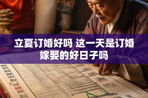 立夏订婚好吗 这一天是订婚嫁娶的好日子吗