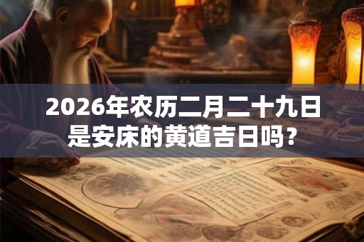 2026年农历二月二十九日是安床的黄道吉日吗？