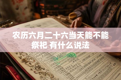 农历六月二十六当天能不能祭祀 有什么说法