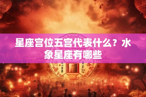 星座宫位五宫代表什么？水象星座有哪些
