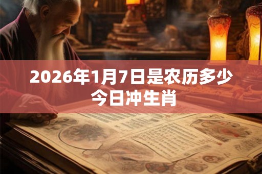 2026年1月7日是农历多少 今日冲生肖
