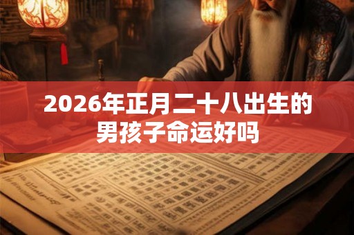 2026年正月二十八出生的男孩子命运好吗