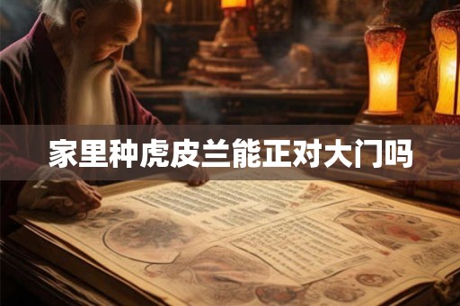 家里种虎皮兰能正对大门吗