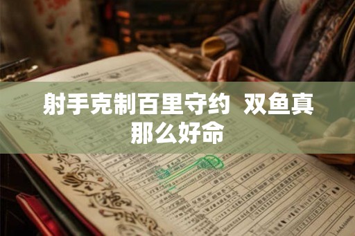 射手克制百里守约  双鱼真那么好命
