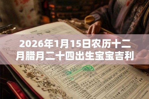 2026年1月15日农历十二月腊月二十四出生宝宝吉利名字
