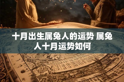 十月出生属兔人的运势 属兔人十月运势如何