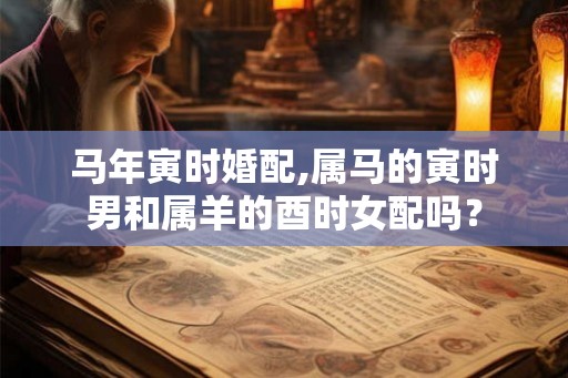 马年寅时婚配,属马的寅时男和属羊的酉时女配吗? 马年寅时婚配,属马的寅时男和属羊的酉时女配吗?