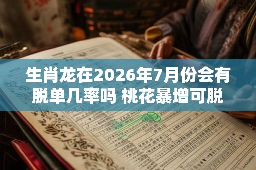 生肖龙在2026年7月份会有脱单几率吗 桃花暴增可脱单