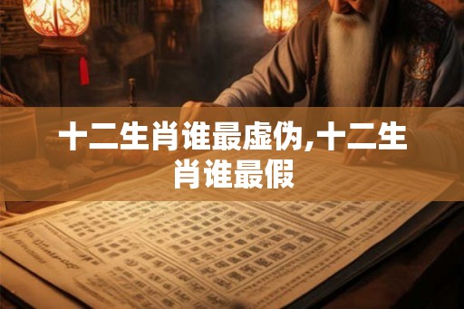十二生肖谁最虚伪,十二生肖谁最假