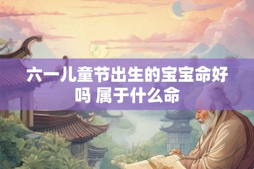 六一儿童节出生的宝宝命好吗 属于什么命