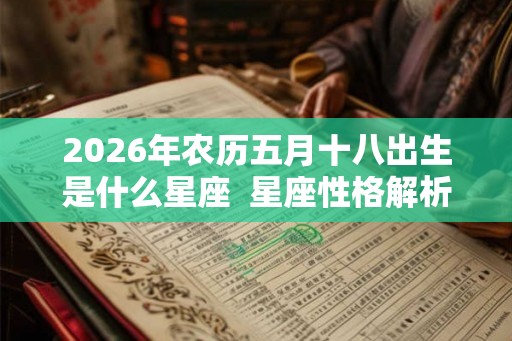 2026年农历五月十八出生是什么星座  星座性格解析