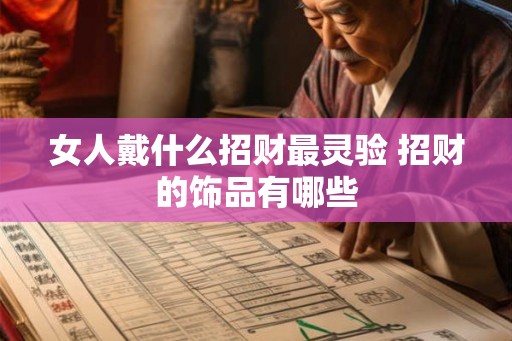 女人戴什么招财最灵验 招财的饰品有哪些