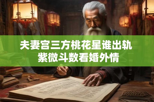 夫妻宫三方桃花星谁出轨  紫微斗数看婚外情