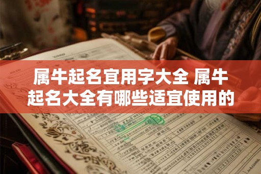 属牛起名宜用字大全 属牛起名大全有哪些适宜使用的字