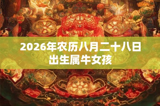 2026年农历八月二十八日出生属牛女孩