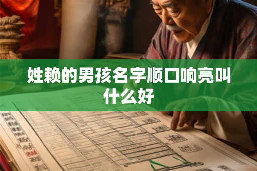 姓赖的男孩名字顺口响亮叫什么好