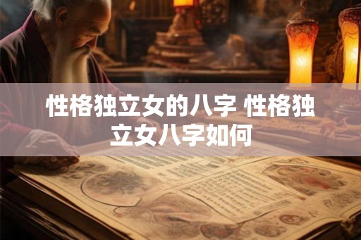 性格独立女的八字 性格独立女八字如何
