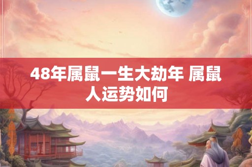 48年属鼠一生大劫年 属鼠人运势如何 48年属鼠一生大劫年 属鼠人运势如何